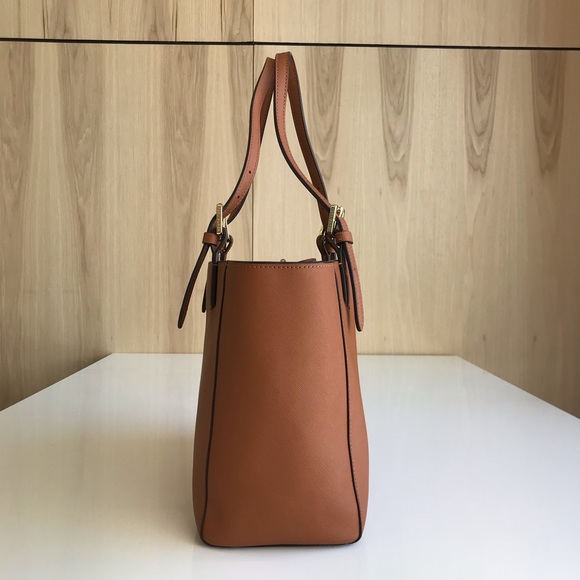 Tory Burch Brown Saffiano Leather Tote - Picture 5 of 7